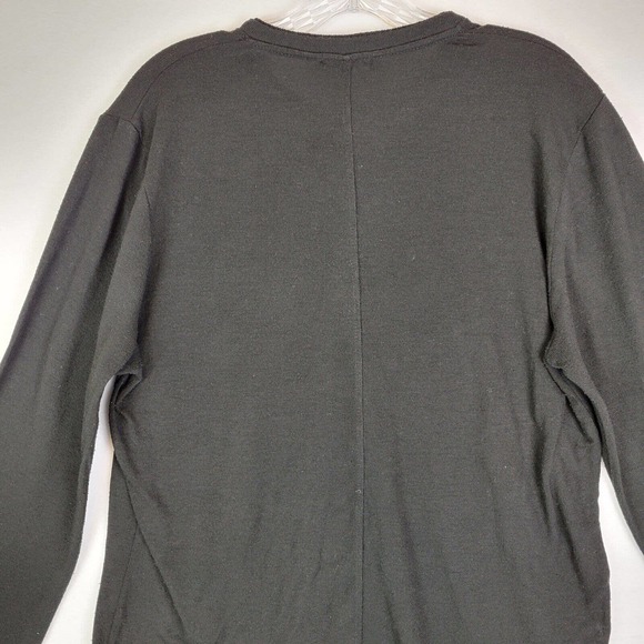Diktat Mens Knit Viscose Wool Lightweight Sweater Size Large Black Made in Italy - Picture 8 of 9